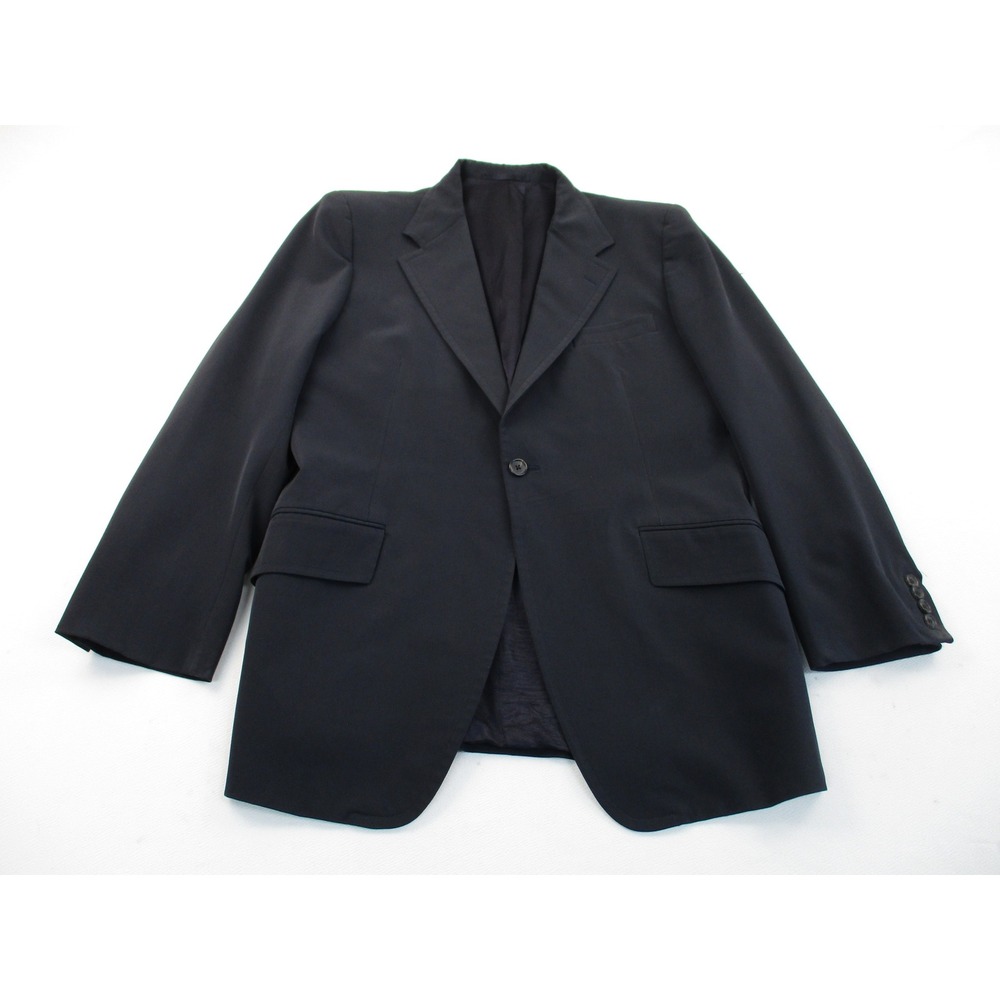 Prada Blazer Men IT 52 Black Vintage Single Button Sport Coat Professional